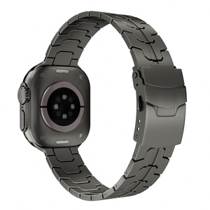 สายโลหะสแตนเลสคุณภาพสูงสำหรับ Apple Watch 46มม. 49มม. สายอะไหล่พร้อมหัวเข็มขัดผีเสื้อสำหรับ I Watch อัลตร้า S10 - Product Image 1