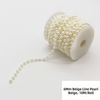 Guirlande suspendue Art Déco de 32 pieds en fausses perles ivoire, pour bouquet de mariée uniforme, décoration de sapin de Noël, table de mariage, fête, bricolage