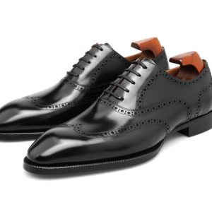 Scarpe Oxford Classiche <span class=keywords><strong>da</strong></span> <span class=keywords><strong>Uomo</strong></span> in Vera Pelle con Decorazioni Wingtip, Scarpe Formali Brogue Fatte a Mano - Product Image 1