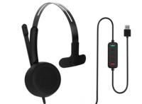 Casque filaire avec micro à perche pour centre d'appels, service client, microphone à réduction de bruit, contrôle du volume réglable