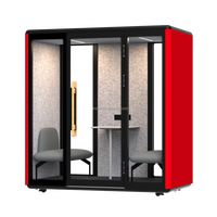 Cabine de bureau acoustique modulaire portable Comine, cadre en alliage d'aluminium, design écologique, pour bureau, entrepôt, villa