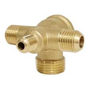 Válvula de Retención de Latón con Rosca Macho de 3 Vías, Piezas para Compresores de Aire Neumáticos Industriales - Product Image 5