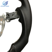 Volant de direction en cuir noir de haute qualité adapté à l'FJ Cruiser 2007-2019, volant sport en fibre de carbone véritable