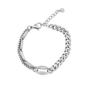 Hot Selling Light Luxury Niche Design Sliver Plated Thick <b>Chain</b> Bracelet <b>Titanium</b> Steel Unisex's Bracelets Wholesale Jewelry - Product Image 6