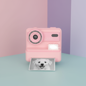 Appareil photo numérique instantané pour enfants, design de dessin animé mignon, couleur rose et bleue, vidéo 1080p, photo 48MP, matériau ABS, cadeau d'<span class=keywords><strong>anniversaire</strong></span> ou de Noël - Product Image 1