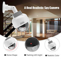 Caméra de Surveillance Solaire Extérieure Factice SMARSECUR 06CCTV Fa-ke Camera, Dôme de Simulation Étanche pour Sécurité CCTV