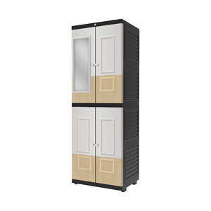 Discover the multifunctional portable <b>wardrobe</b> featuring a long door mirror, perfect for stylish home <b>storage</b> and organization - Product Image 2