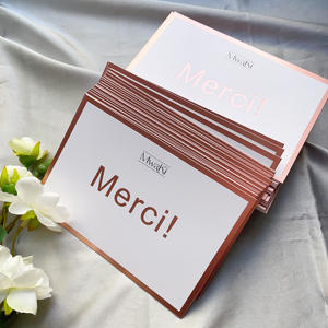 10 Tarjetas de Agradecimiento Premium de 10 x 15 cm con Papel Dorado Rosa - Tarjetas Personalizadas con Marca para Fidelización de Clientes y Embalaje de Boutique - Product Image 4