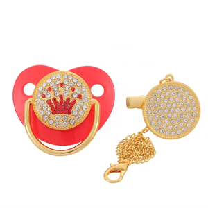 Chupete de silicona de grado alimenticio para bebé, Clips con cadena, personalizado, para recién nacido - Product Image 2