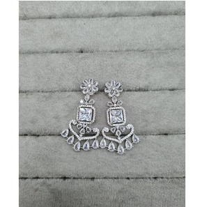 Pendientes Colgantes Geométricos de Piedra Verde Mar Plateados en Plata, Pendientes de Cristal de Lujo con Forma de Flor, Joyería para Bodas y Fiestas, Regalo - Product Image 4