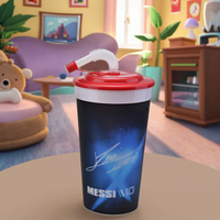 Tasses et soucoupes à thé lenticulaires 3D personnalisées pour enfants Tasses réutilisables en plastique de dessin animé pour enfants