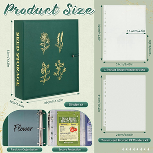 Porte-sachets de graines, boîte de rangement pour graines, 100 pochettes transparentes pour graines de <span class=keywords><strong>légumes</strong></span> anciens - Product Image 5