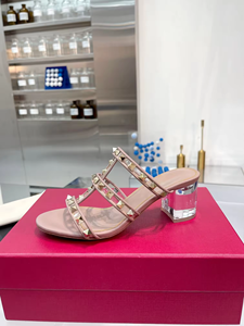 Nuevas Pantuflas de Diseñador de Marca Famosa de Lujo, Sandalias de Cuero Genuino en 5 Colores: Café, Blanco, Negro, Albaricoque para Mujer 2025 - Product Image 6