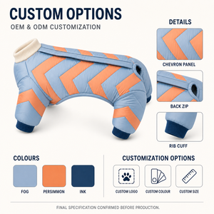 Geometric Pattern Padded <b>Dog</b> Coat Winter Warm Jacket for Small <b>Dogs</b> Modern Leisure Style Pet <b>Clothes</b> - Product Image 2