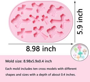 Moules en silicone en forme de <span class=keywords><strong>croix</strong></span> pour la décoration de gâteaux et de cupcakes, décoration de gâteau de baptême, moule à chocolat et à fondant, outils pour gâteaux en forme de <span class=keywords><strong>croix</strong></span> - Product Image 4