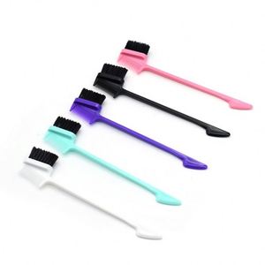 Salon <b>Creative</b> <b>Gift</b> Plastic Double Side Eyebrow Mascara Brush Eyelash Cleaning Brush - Product Image 1