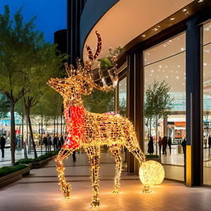 <span class=keywords><strong>Reno</strong></span> <span class=keywords><strong>Navideño</strong></span> Gigante de Metal <span class=keywords><strong>Iluminado</strong></span> en 3D, Personalizable, de Tamaño Real, Decorativo para Exteriores, con Luz LED - Product Image 4