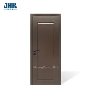 JHK-U011 UPVC Porta de banheiro de plástico divisórias de sala comercial porta giratória de madeira design de porta nivelada de boa qualidade