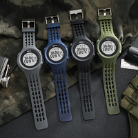 Montre de sport pour homme, style étanche, montres numériques pour homme, chronographe, horloge électronique LED, montre-bracelet pour homme, Reloj Para Hombre