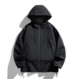 Chaqueta Bomber Larga Unisex con Capucha, Estilo Simple, para Escalada al Aire Libre, Impermeable y Cortavientos, con Logotipo Personalizado, Venta al Por Mayor de Fábrica - Product Image 2