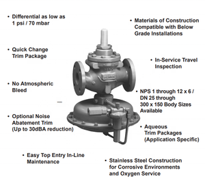 1098-EGR 1098H-EGR เครื่องปรับแรงดันก๊าซธรรมชาติสำหรับใช้งานในอุตสาหกรรม - Product Image 1