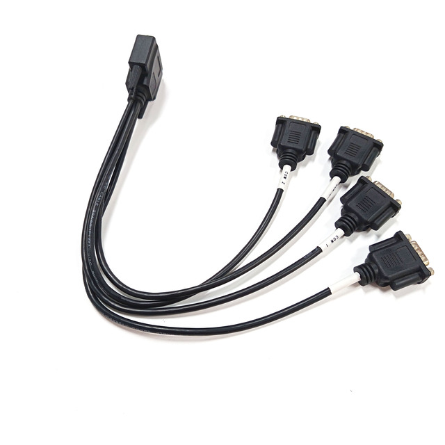 60cm VGA 26pin to Serial DB9 9pin Splitter Cable Male to Male for Video Computers and Monitors 28AWG 1P 24AWG 2cores