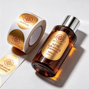 Étiquette autocollante personnalisée en feuille d'or à chaud, imperméable, imprimée pour l'emballage de parfums, cosmétiques et produits de beauté, vente en gros - Product Image 3