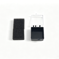 Boîte dentaire transparente en plastique de 1 et 2 pouces avec mousse, étui de rangement pour couronnes et bridges, pour prothèses dentaires, couronnes simples, usage en laboratoire