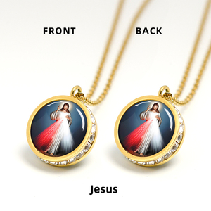 Pendentif Jésus en gros, collier pendentif style religieux Jésus-Christ Divine Miséricorde - Product Image 6