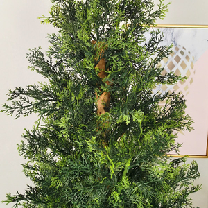 Plante <span class=keywords><strong>en</strong></span> arbre à feuilles de pin de haute densité, Simulation Cypress artificielle Anti-UV de 80 cm, grand arbre <span class=keywords><strong>en</strong></span> spirale pour décor de maison - Product Image 5