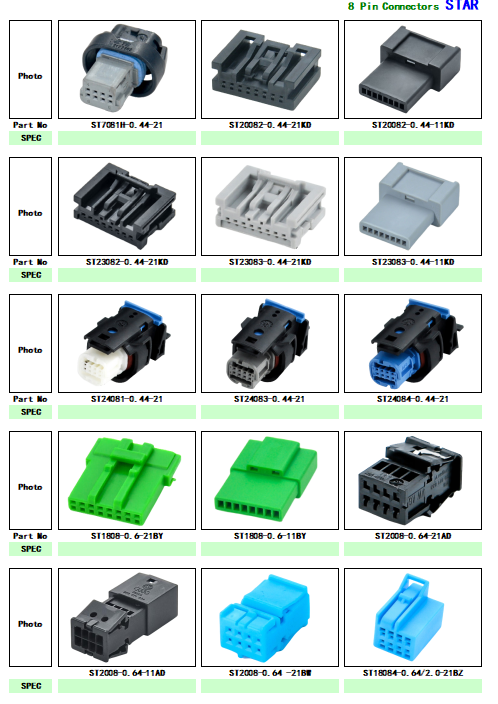 90980-12358 7 Pin Male and Female Connector Automotive Unsealed