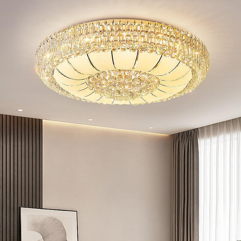 New Design Chandelier Modern Simple Luxury Crystal Room Round Ceiling Lamp Crystal Ceiling Lights for Home