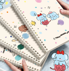 Schattige Dieren Spiraalvormige Notebook-Niet-Irriterende Draad <span class=keywords><strong>Binding</strong></span>, 100gsm Dik Papier Voor School & Journaling - Product Image 1