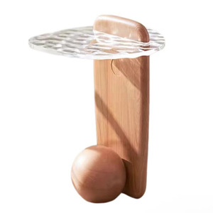Lampe de sol en verre à effet d'ondulation avec table et table basse pour salon et chambre, lampe de rangement de style nordique américain, <span class=keywords><strong>Ambia</strong></span> - Product Image 5