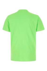 Sélection minutieuse Designer Sundek Fluorescent Green Cotton T Shirt Ribbed Crew Neck Casual Shirts - Product Image 2