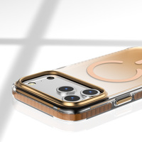 JOYPORODO B002 Étui de téléphone portable de luxe antichoc à dégradé de couleurs pour iPhone 13 14 15 16 17 18 Pro Max Étui magnétique transparent