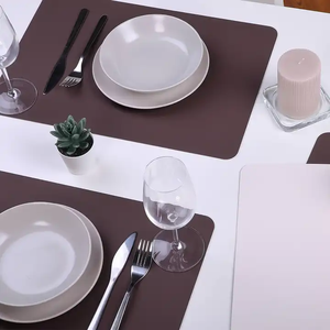 Napperon antidérapant couleur double face personnalisé OEM Tapis <span class=keywords><strong>de</strong></span> <span class=keywords><strong>table</strong></span> en similicuir résistant au chauffage Tapis <span class=keywords><strong>de</strong></span> <span class=keywords><strong>table</strong></span> à manger pour la cuisine - Product Image 5