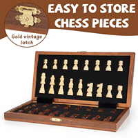 Jeu d'échecs magnétique de voyage, échiquier magnétique en bois de 12 pouces, jeux de société familiaux, jeux éducatifs