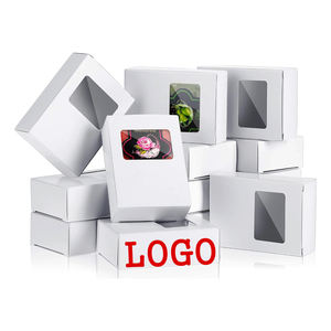 Boîte <span class=keywords><strong>cadeau</strong></span> avec petite fenêtre Emballage <span class=keywords><strong>de</strong></span> produit personnalisé achat blanc cosmétique Noël Biscuits Bonbons Boîte <span class=keywords><strong>de</strong></span> papier savon <span class=keywords><strong>maison</strong></span> - Product Image 1