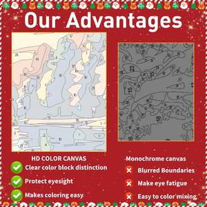 Set de Pintura <span class=keywords><strong>por</strong></span> Números para Principiantes, Estilo Moderno, Paisaje sin Marco, Pinturas de <span class=keywords><strong>Acuarela</strong></span> Ecológicas Hechas a Mano, Pintura <span class=keywords><strong>por</strong></span> Números para Adultos - Product Image 3