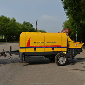 Pompe à béton sur remorque à moteur diesel d'usine chinoise, débit de 40 m3, petite pompe à béton électrique sur remorque - Product Image 1