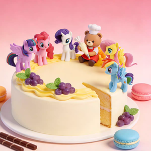 Set di Giocattoli in Plastica per Bambini con Sei Personaggi Principali: Twilight Sparkle, Rainbow Dash, Pinkie Pie, Fluttershy - Product Image 5