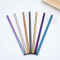 Lot de pailles réutilisables en acier inoxydable 304, personnalisables avec logo, écologiques, certifiées CE/UE, pour fêtes et café