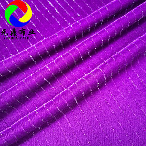 La mejor calidad de Micro Falcon Velvet modelo 9000 100% poliéster metálico coreano Micro Velvet 9000 tela a rayas para ropa - Product Image 3