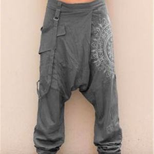 Pantalones Cargo Largos para Hombre, Estilo Harem Sukajan, Corte Holgado, Secado Rápido, de Algodón, con Múltiples Bolsillos, a Precio Económico - Product Image 4