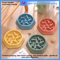 Gamelle interactive pour chien à puzzle, distributeur lent, avec ventouse en silicone antidérapante, plateau solide et étanche