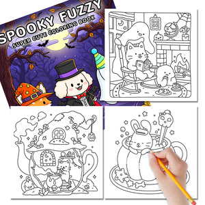 Libro <span class=keywords><strong>da</strong></span> <span class=keywords><strong>colorare</strong></span> a tema Halloween Super carino con <span class=keywords><strong>personaggi</strong></span> adorabili - Product Image 4