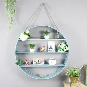 Modern Minimalist Creative Round Cute Home Decor Iron Shelf for Living Room