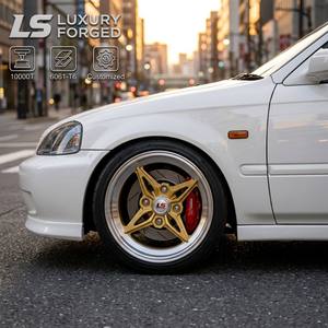 R15-R18ล้อจานลึก jdm ทองแบบ5ก้านสำหรับ Honda <span class=keywords><strong>Civic</strong></span> เช่น EK Fd ประเภท R อะไหล่รถยนต์ทำจากอัลลอยปรับแต่งขอบล้อ - Product Image 2