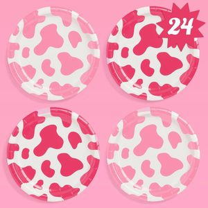 Bandeja Redonda Desechable <span class=keywords><strong>de</strong></span> Papel con Estampado <span class=keywords><strong>de</strong></span> Vaca Rosa para <span class=keywords><strong>Despedida</strong></span> <span class=keywords><strong>de</strong></span> <span class=keywords><strong>Soltera</strong></span> <span class=keywords><strong>en</strong></span> Caja Personalizable - Product Image 1